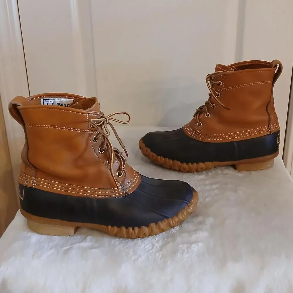 L.L.Bean Maine Hunting Boots Duck Boots Bean Boots Leather Rubber 7 Gorpcore